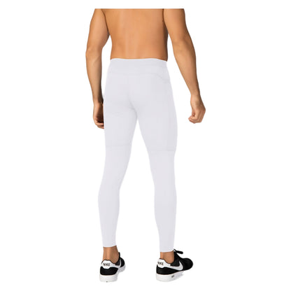 Anna-Kaci Active Men's Full Length Active Compression Leggings with Supportive Panel Stitching and Wide Waistband