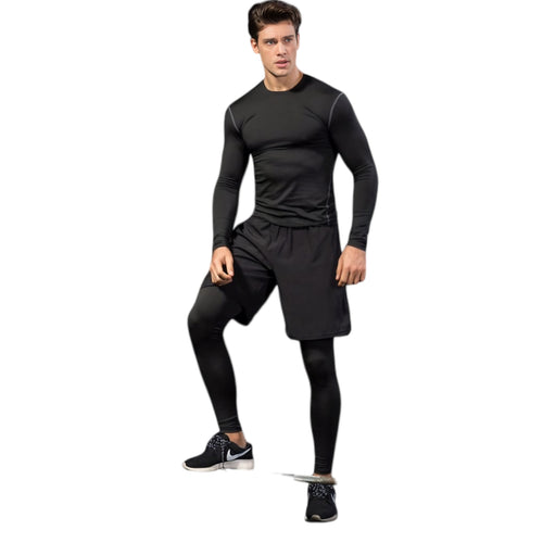 Anna-Kaci Active Men's 2-in-1 Athletic Training Shorts with Built-In Compression Leggings and Elastic Waistband