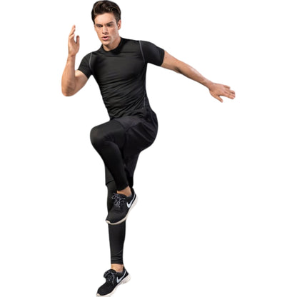Anna-Kaci Active Men's 2-in-1 Athletic Training Shorts with Built-In Compression Leggings and Elastic Waistband