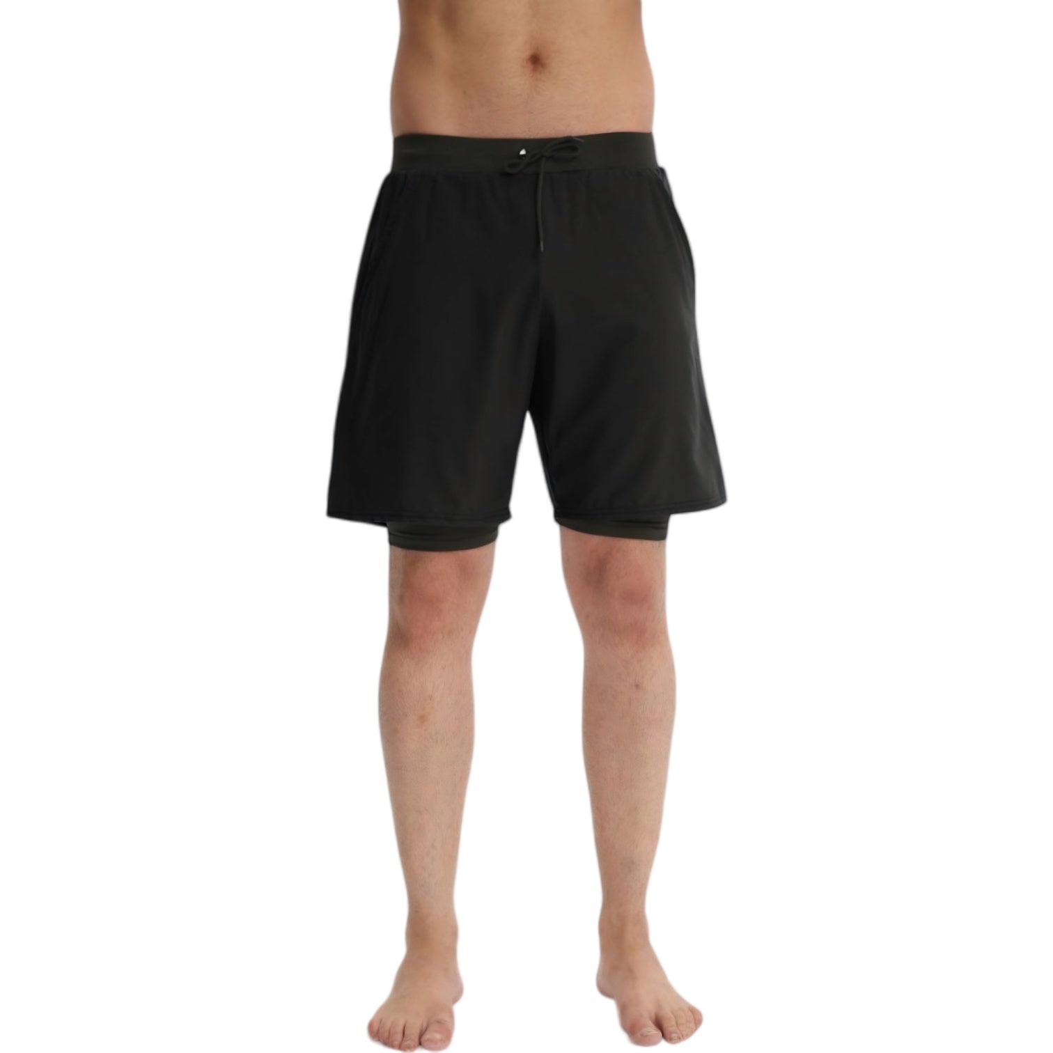 Anna-Kaci Mens 2-in-1 Performance Training Shorts with Inner Liner and Adjustable Drawstring Waist