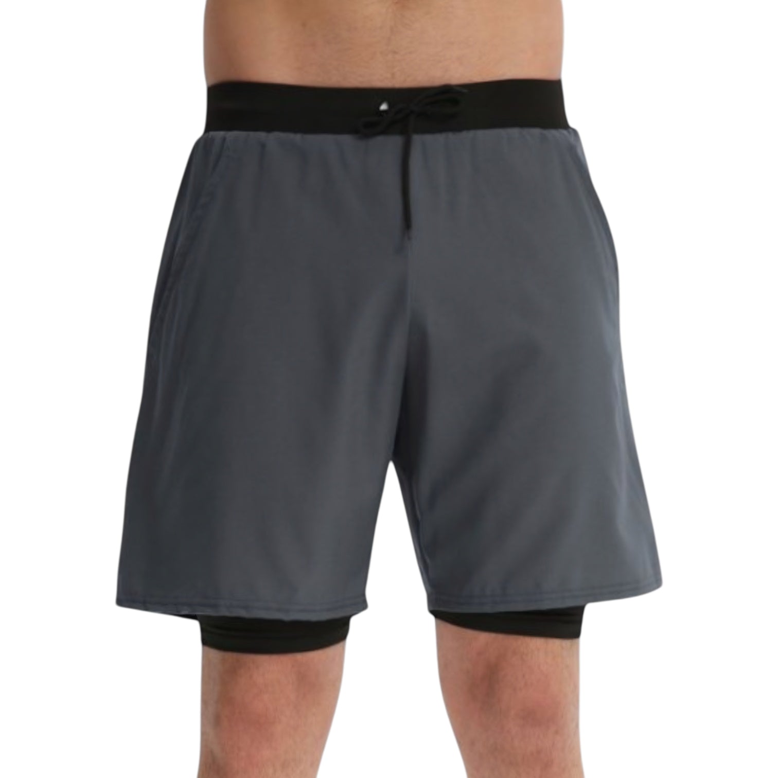 Anna-Kaci Mens 2-in-1 Performance Training Shorts with Inner Liner and Adjustable Drawstring Waist