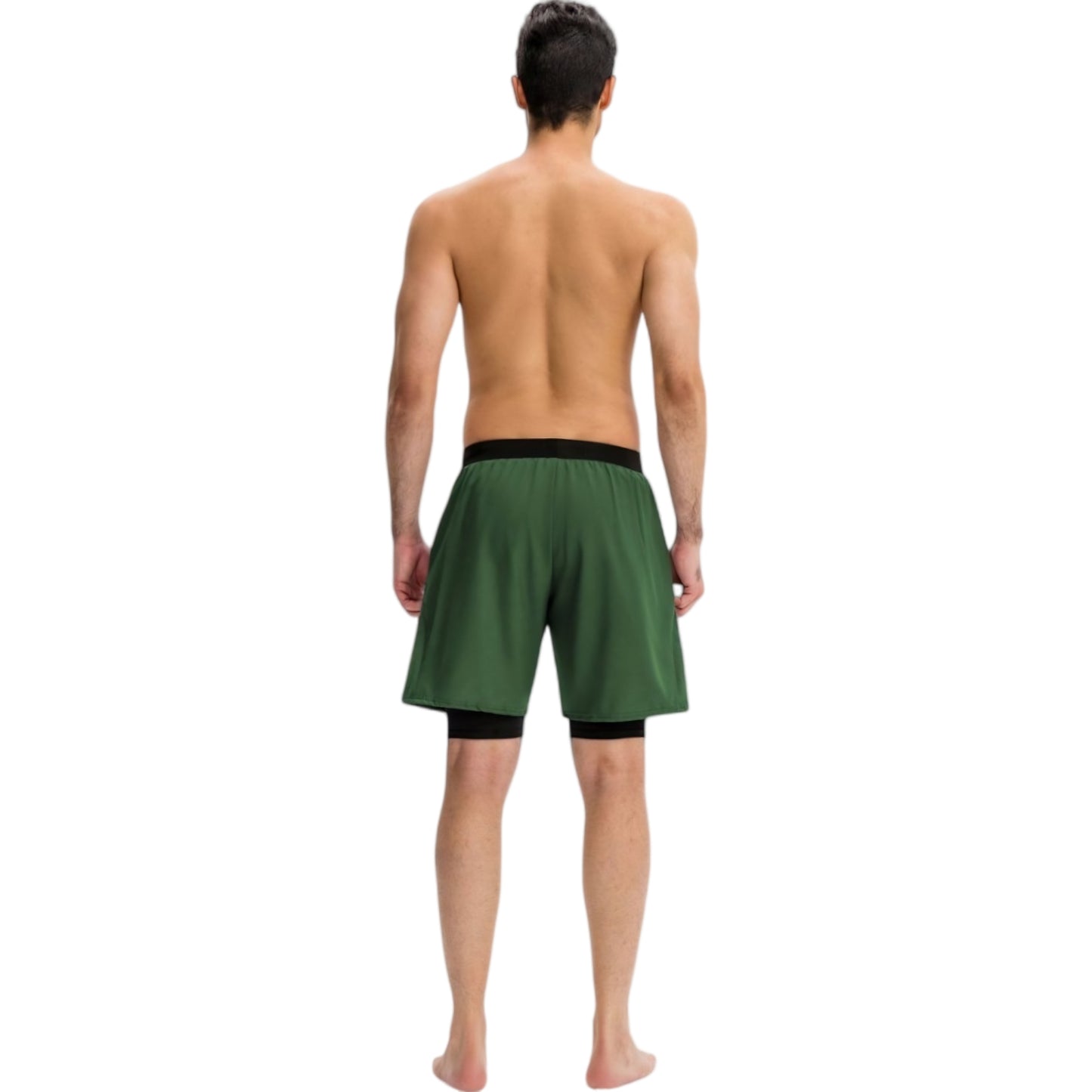 Anna-Kaci Active Men's 2-in-1 Performance Training Shorts with Inner Compression Liner and Adjustable Drawstring Waist
