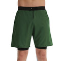 Anna-Kaci Mens 2-in-1 Performance Training Shorts with Inner Liner and Adjustable Drawstring Waist