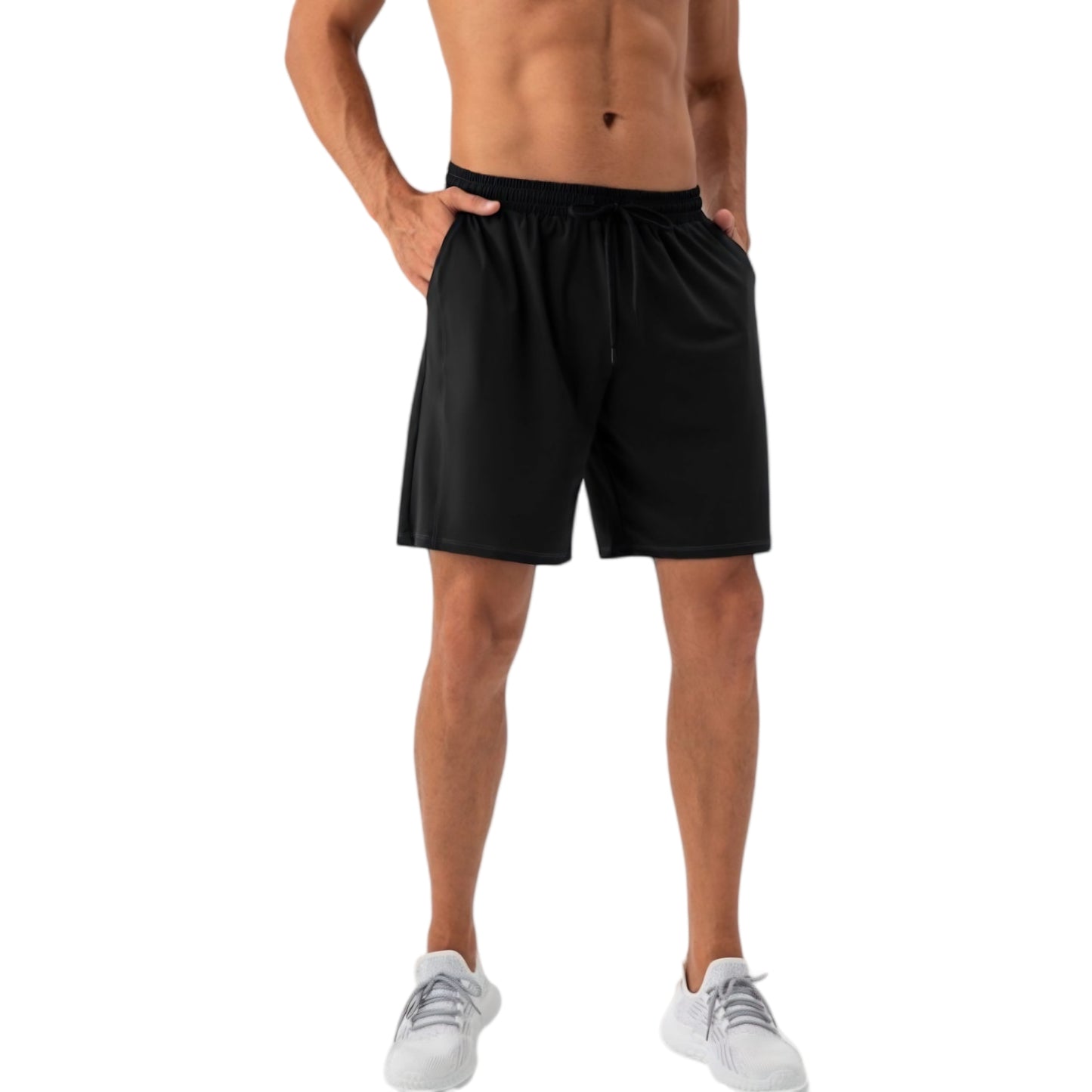 Anna-Kaci Active Men's Lightweight Athletic Training Shorts with Elastic Waistband and Adjustable Drawstring Fit