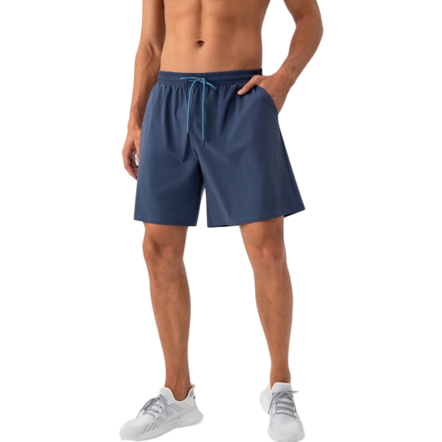 Anna-Kaci Active Men's Lightweight Athletic Training Shorts with Elastic Waistband and Adjustable Drawstring Fit