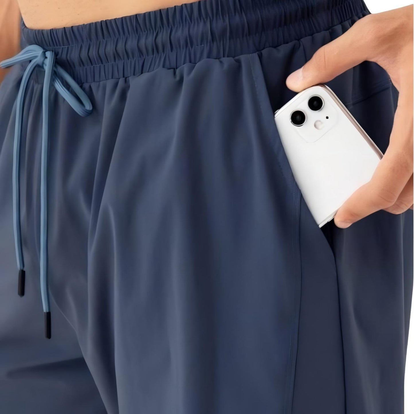 Anna-Kaci Active Men's Lightweight Athletic Training Shorts with Elastic Waistband and Adjustable Drawstring Fit