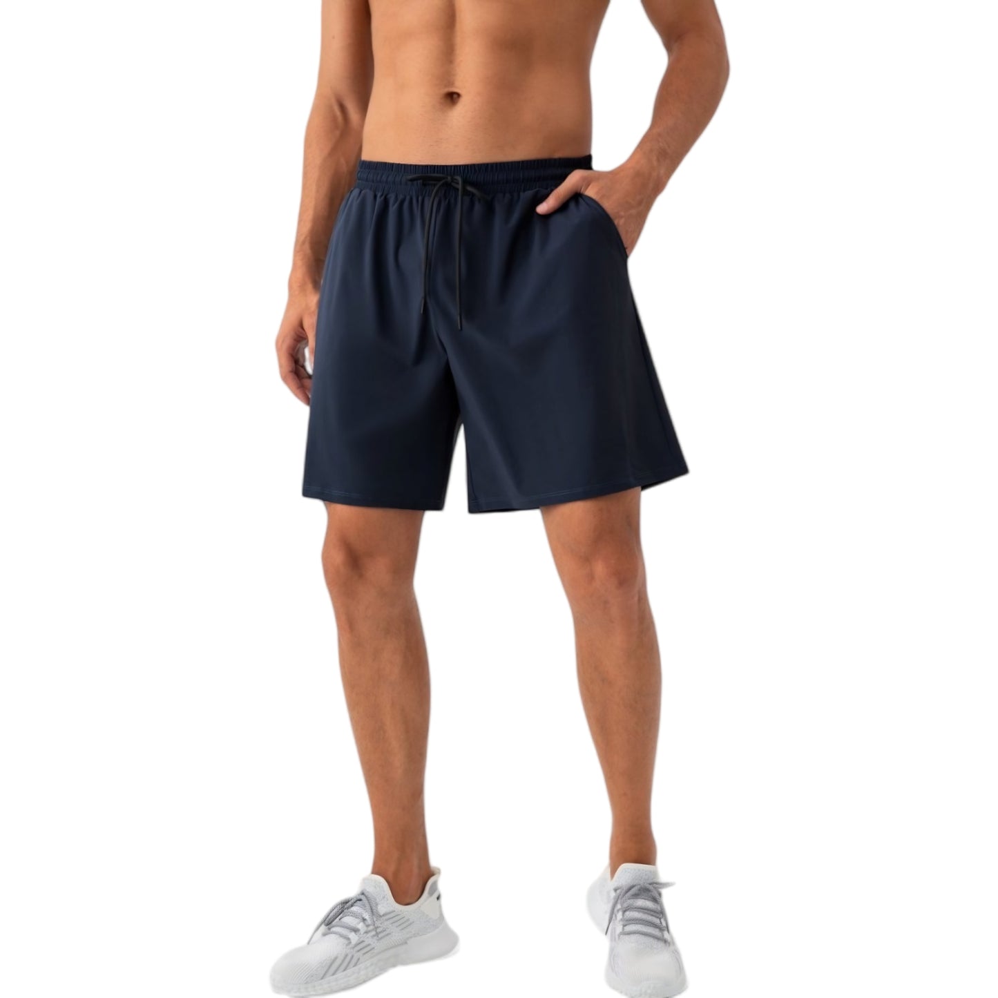 Anna-Kaci Active Men's Lightweight Athletic Training Shorts with Elastic Waistband and Adjustable Drawstring Fit