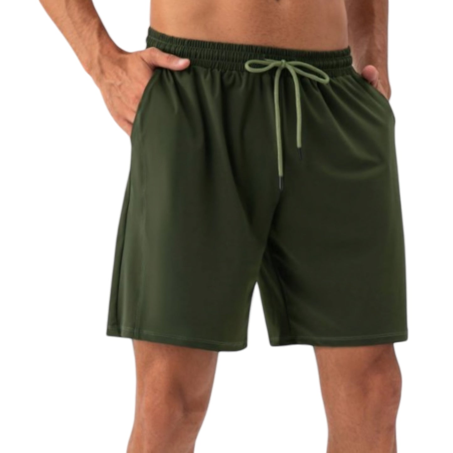 Anna-Kaci Active Men's Lightweight Athletic Training Shorts with Elastic Waistband and Adjustable Drawstring Fit