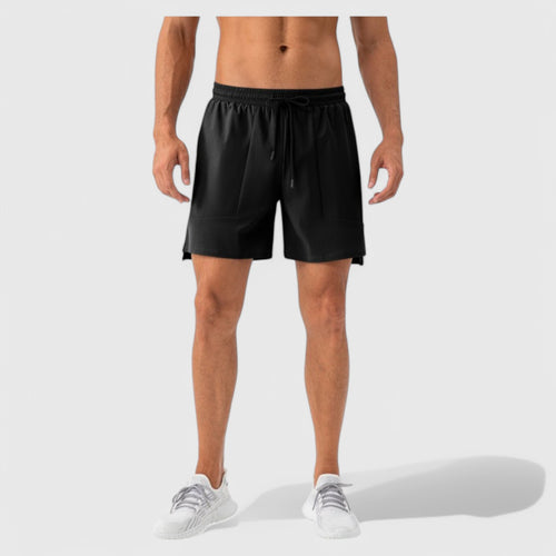 Anna-Kaci Active Men's Quick Dry Training Shorts with Elastic Waistband Adjustable Drawstring and Side Vents