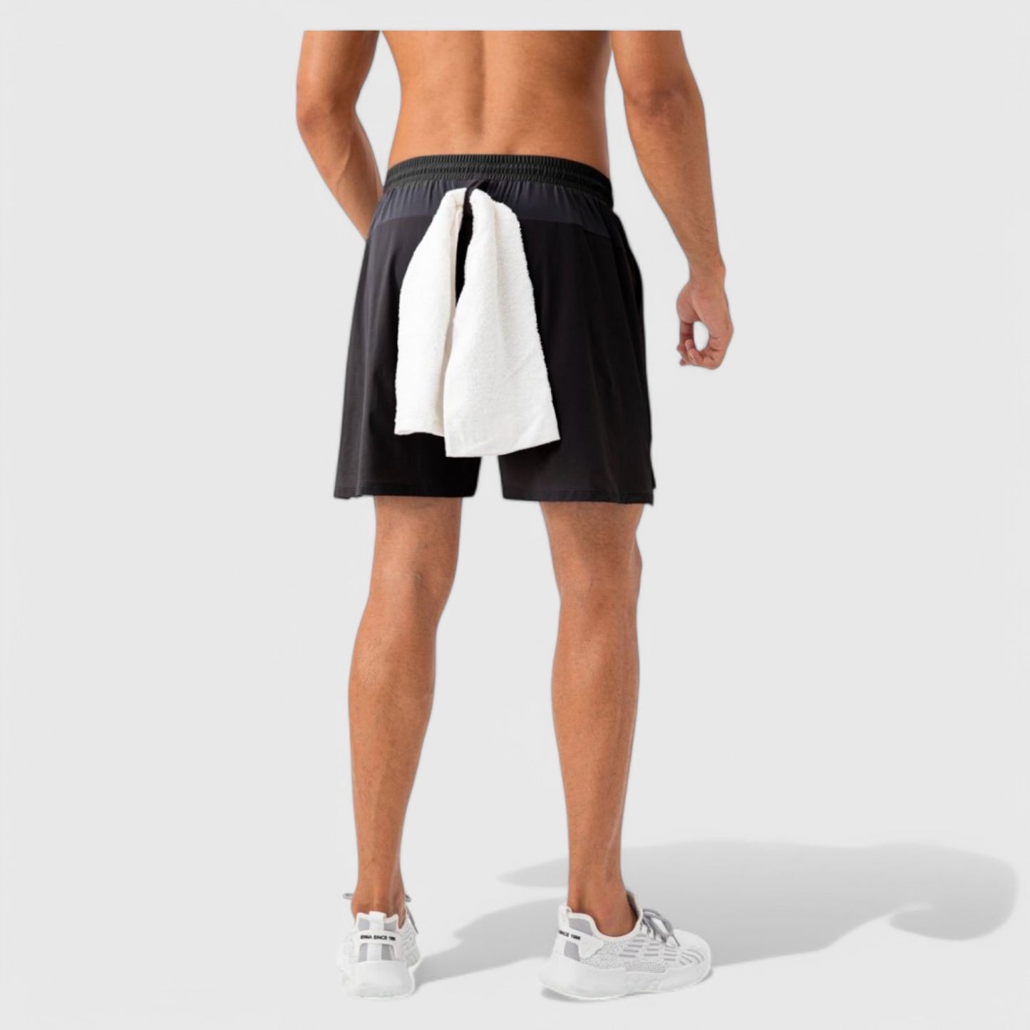 Anna-Kaci Active Men's Quick Dry Training Shorts with Elastic Waistband Adjustable Drawstring and Side Vents