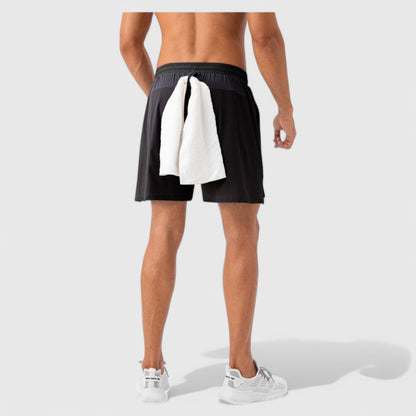 Anna-Kaci Active Men's Quick Dry Training Shorts with Elastic Waistband Adjustable Drawstring and Side Vents