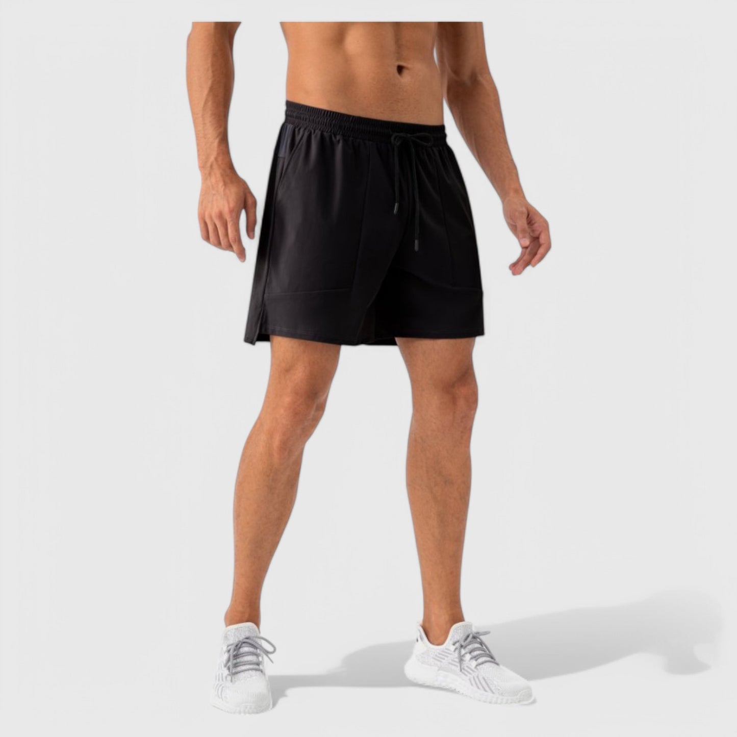 Anna-Kaci Active Men's Quick Dry Training Shorts with Elastic Waistband Adjustable Drawstring and Side Vents