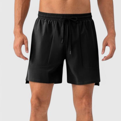 Anna-Kaci Active Men's Quick Dry Training Shorts with Elastic Waistband Adjustable Drawstring and Side Vents