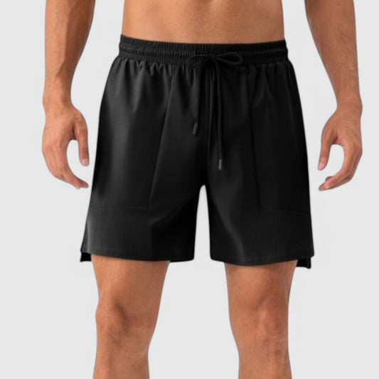 Anna-Kaci Active Men's Quick Dry Training Shorts with Elastic Waistband Adjustable Drawstring and Side Vents
