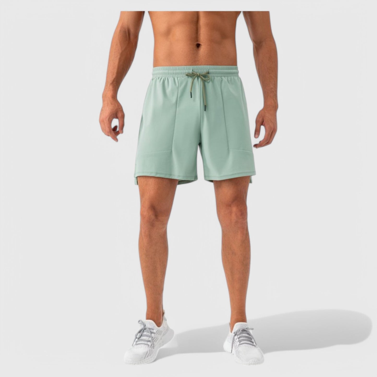 Anna-Kaci Active Men's Quick Dry Training Shorts with Elastic Waistband Adjustable Drawstring and Side Vents