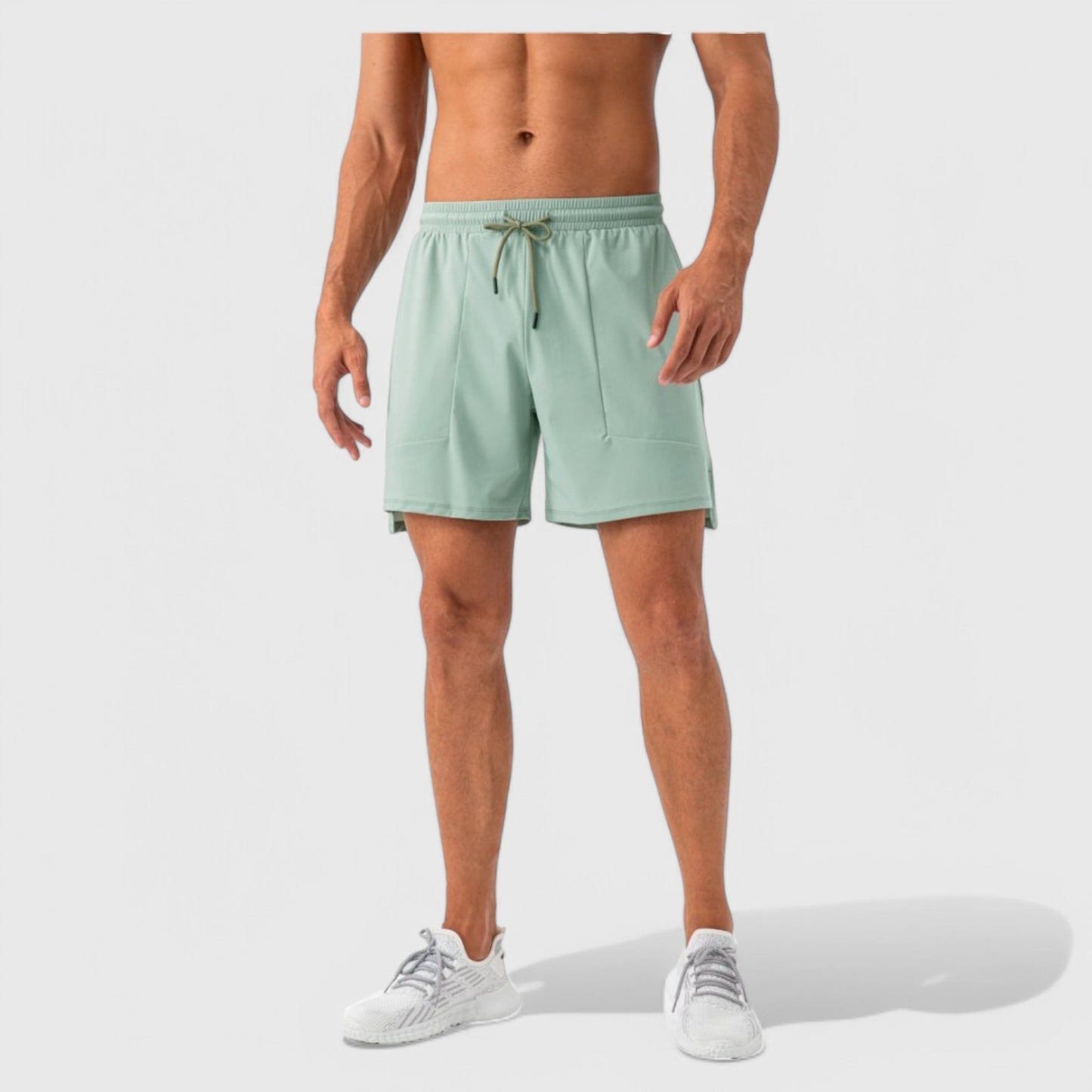 Anna-Kaci Active Men's Quick Dry Training Shorts with Elastic Waistband Adjustable Drawstring and Side Vents