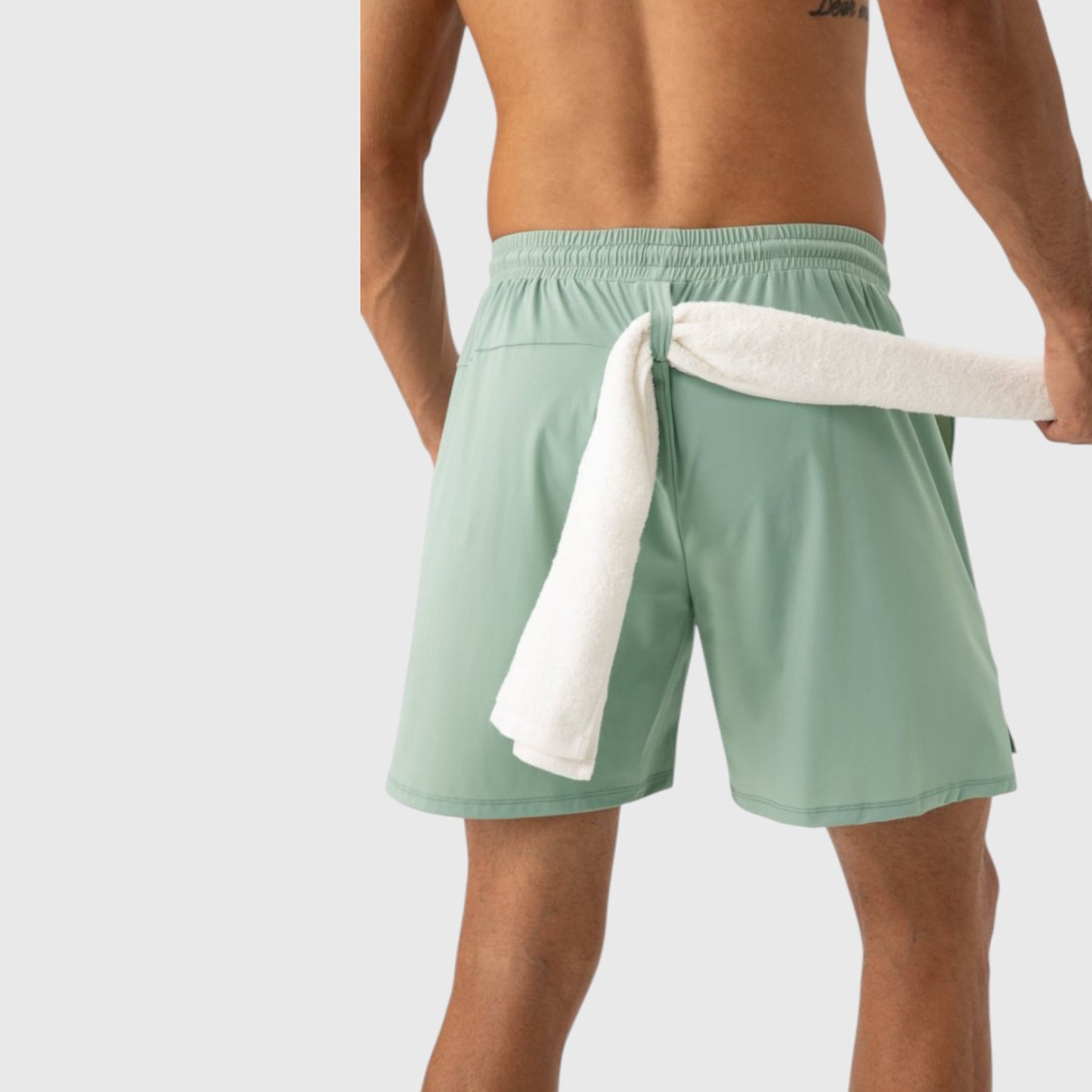 Anna-Kaci Active Men's Quick Dry Training Shorts with Elastic Waistband Adjustable Drawstring and Side Vents
