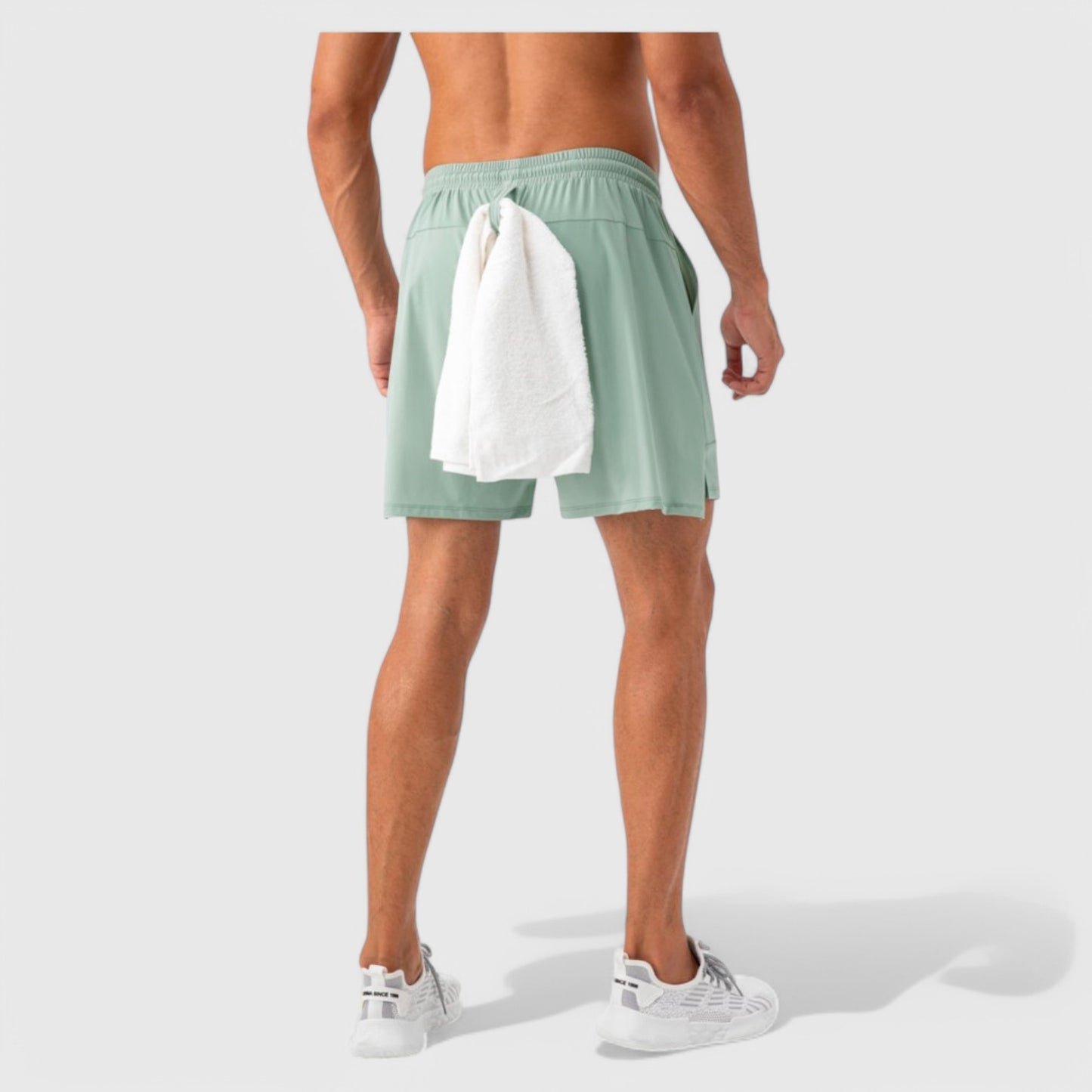 Anna-Kaci Active Men's Quick Dry Training Shorts with Elastic Waistband Adjustable Drawstring and Side Vents