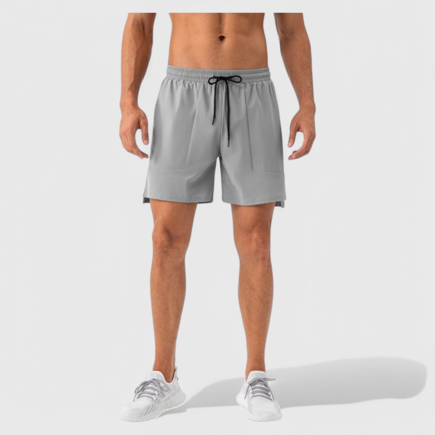 Anna-Kaci Active Men's Quick Dry Training Shorts with Elastic Waistband Adjustable Drawstring and Side Vents