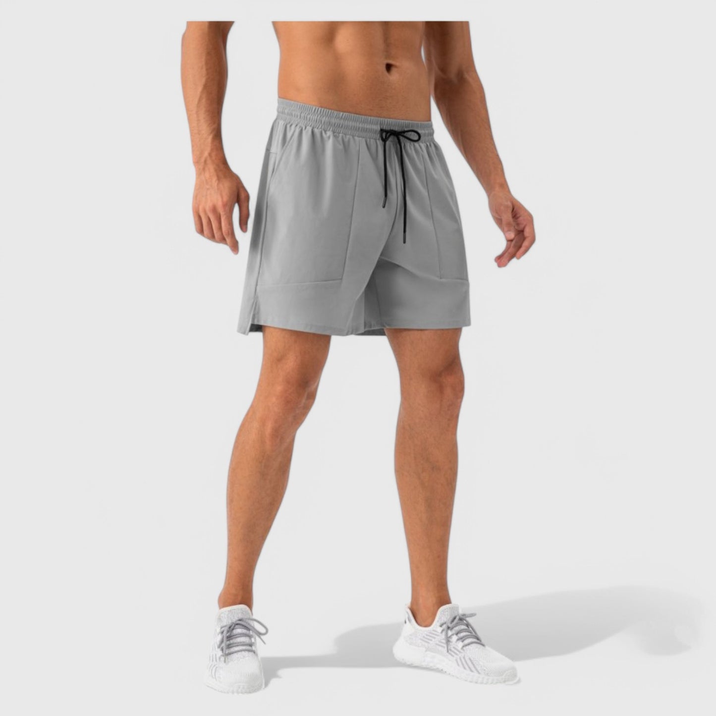Anna-Kaci Active Men's Quick Dry Training Shorts with Elastic Waistband Adjustable Drawstring and Side Vents