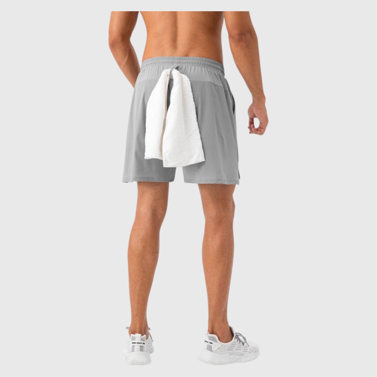 Anna-Kaci Active Men's Quick Dry Training Shorts with Elastic Waistband Adjustable Drawstring and Side Vents