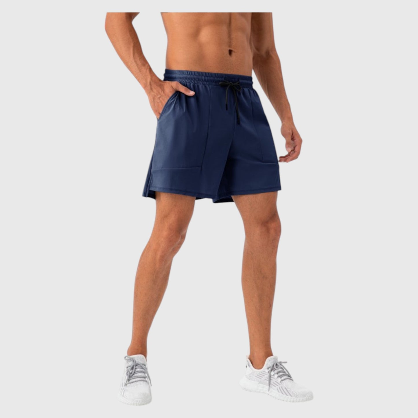 Anna-Kaci Active Men's Quick Dry Training Shorts with Elastic Waistband Adjustable Drawstring and Side Vents