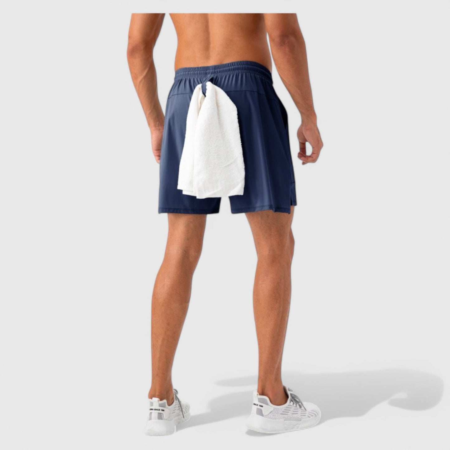 Anna-Kaci Active Men's Quick Dry Training Shorts with Elastic Waistband Adjustable Drawstring and Side Vents