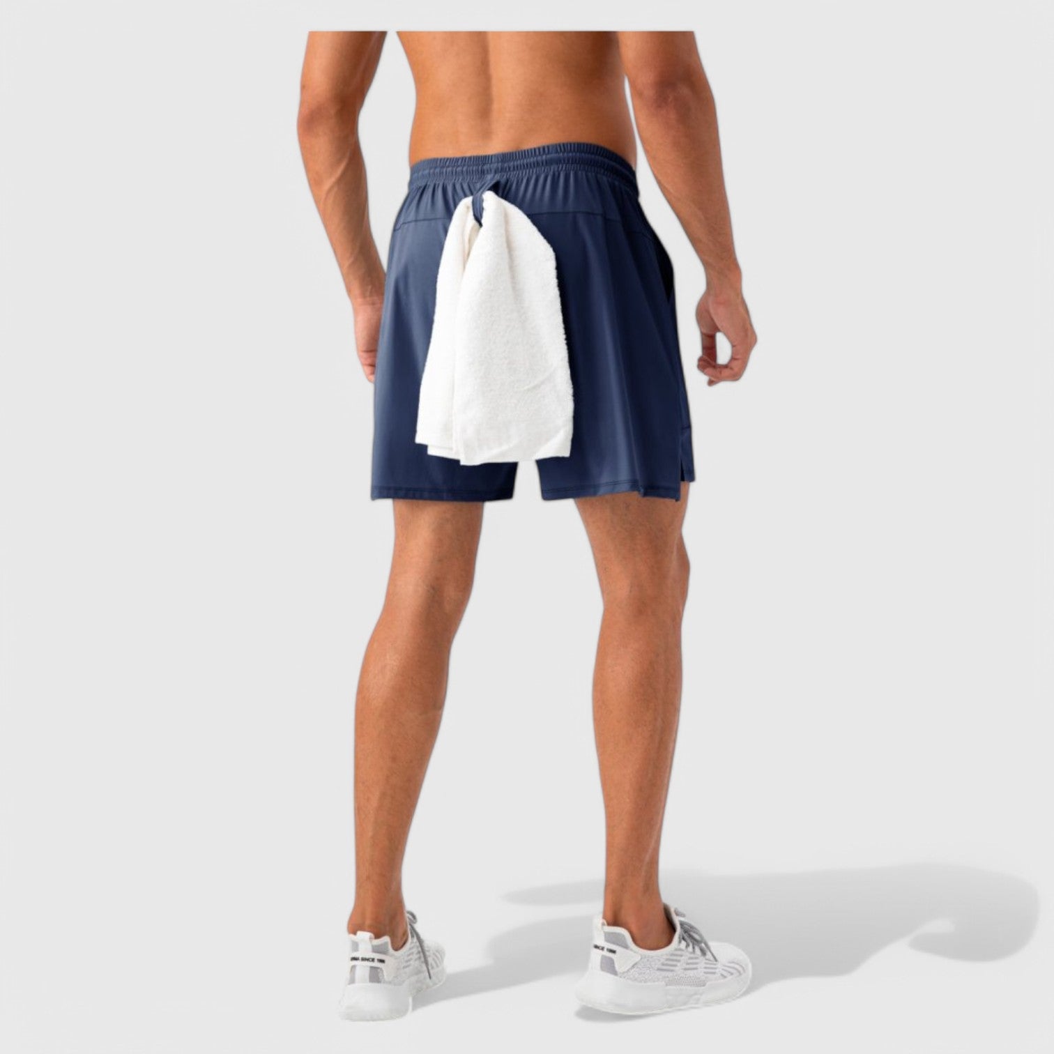 Anna-Kaci Active Men's Quick Dry Training Shorts with Elastic Waistband Adjustable Drawstring and Side Vents