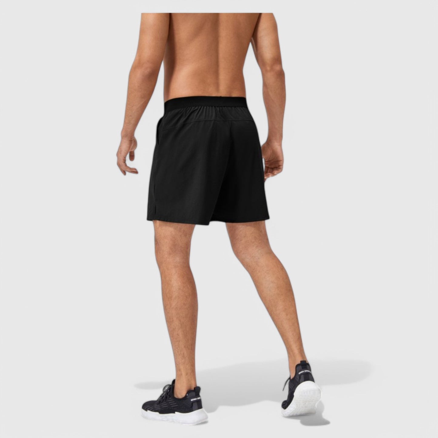 Anna-Kaci Active Men's Solid Color Pull-On Athletic Shorts with Elastic Waistband Lightweight Quick Dry Fabric