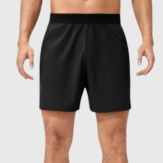 Anna-Kaci Active Men's Solid Color Pull-On Athletic Shorts with Elastic Waistband Lightweight Quick Dry Fabric