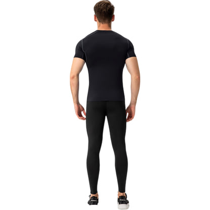Anna-Kaci Active Men's Short Sleeve Compression Shirt with Stretch Fit and Moisture-Wicking Fabric
