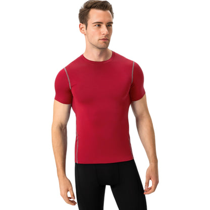 Anna-Kaci Active Men's Short Sleeve Compression Shirt with Stretch Fit and Moisture-Wicking Fabric