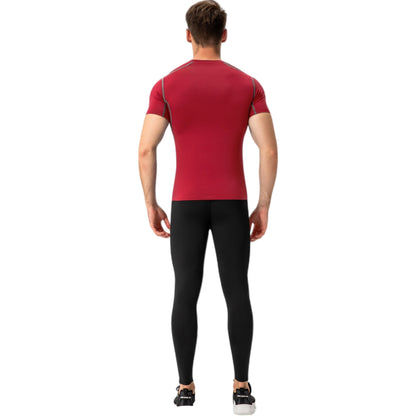 Anna-Kaci Active Men's Short Sleeve Compression Shirt with Stretch Fit and Moisture-Wicking Fabric