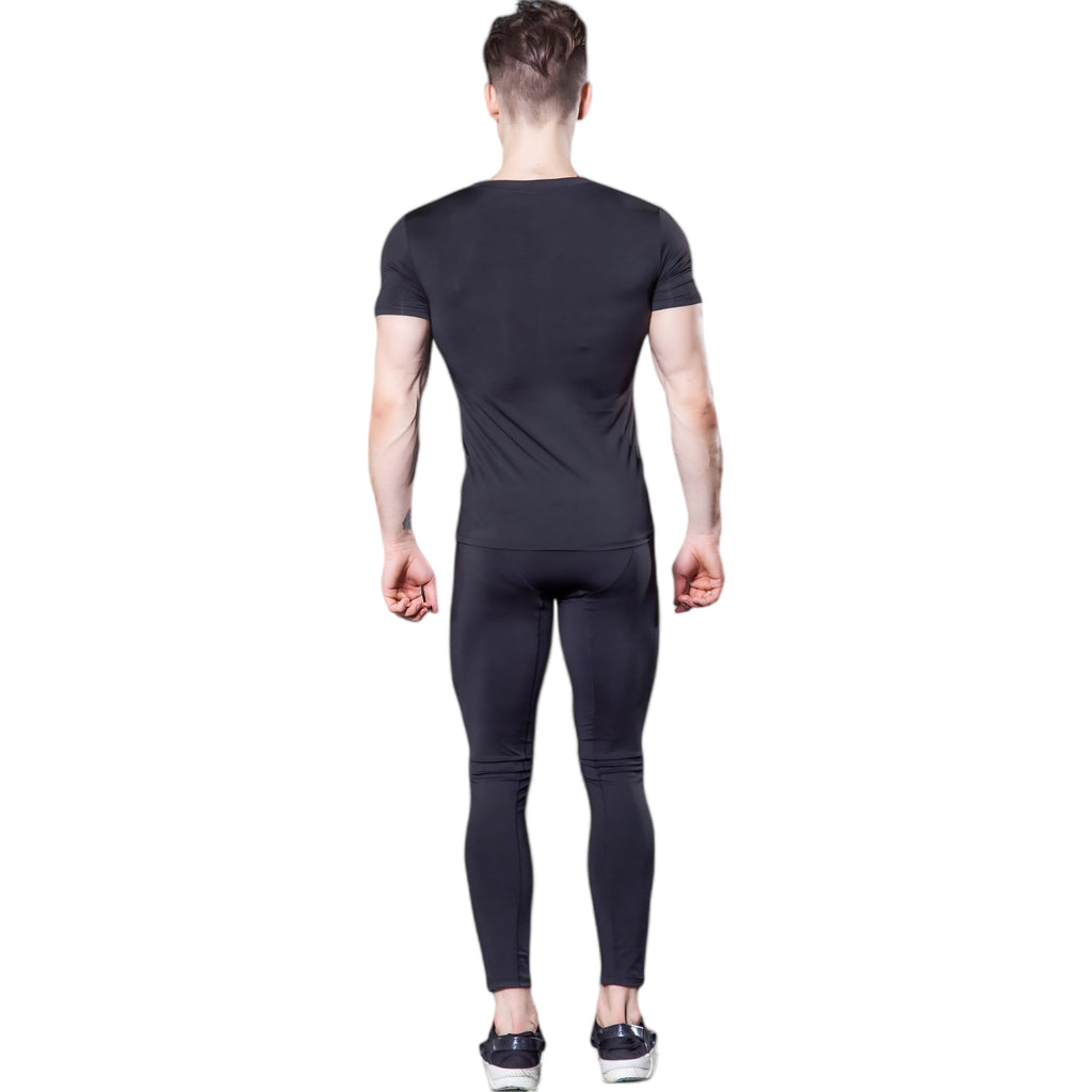 Anna-Kaci Active Men's V-Neck Short Sleeve Athletic Shirt with Stretch Fabric and Fitted Silhouette