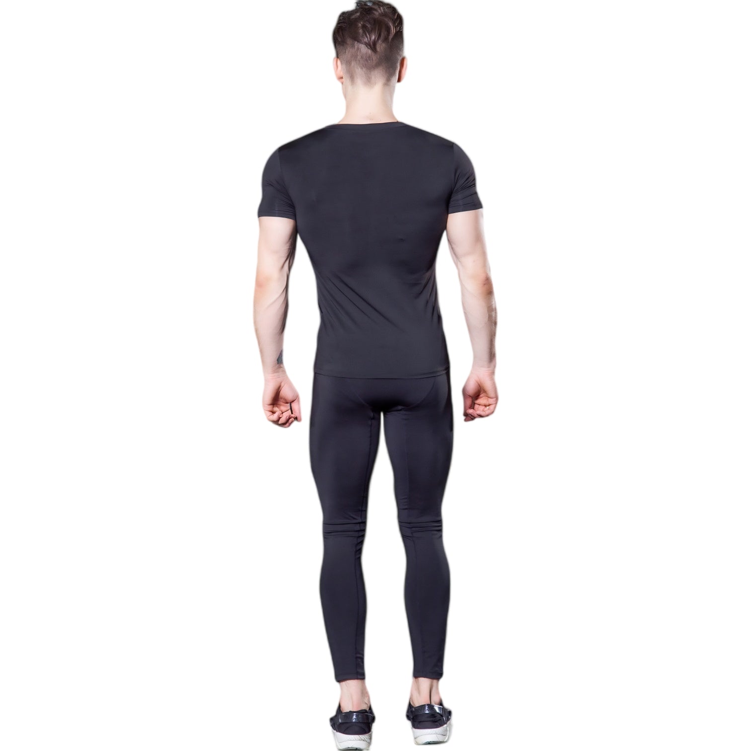 Anna-Kaci Active Men's V-Neck Short Sleeve Athletic Shirt with Stretch Fabric and Fitted Silhouette