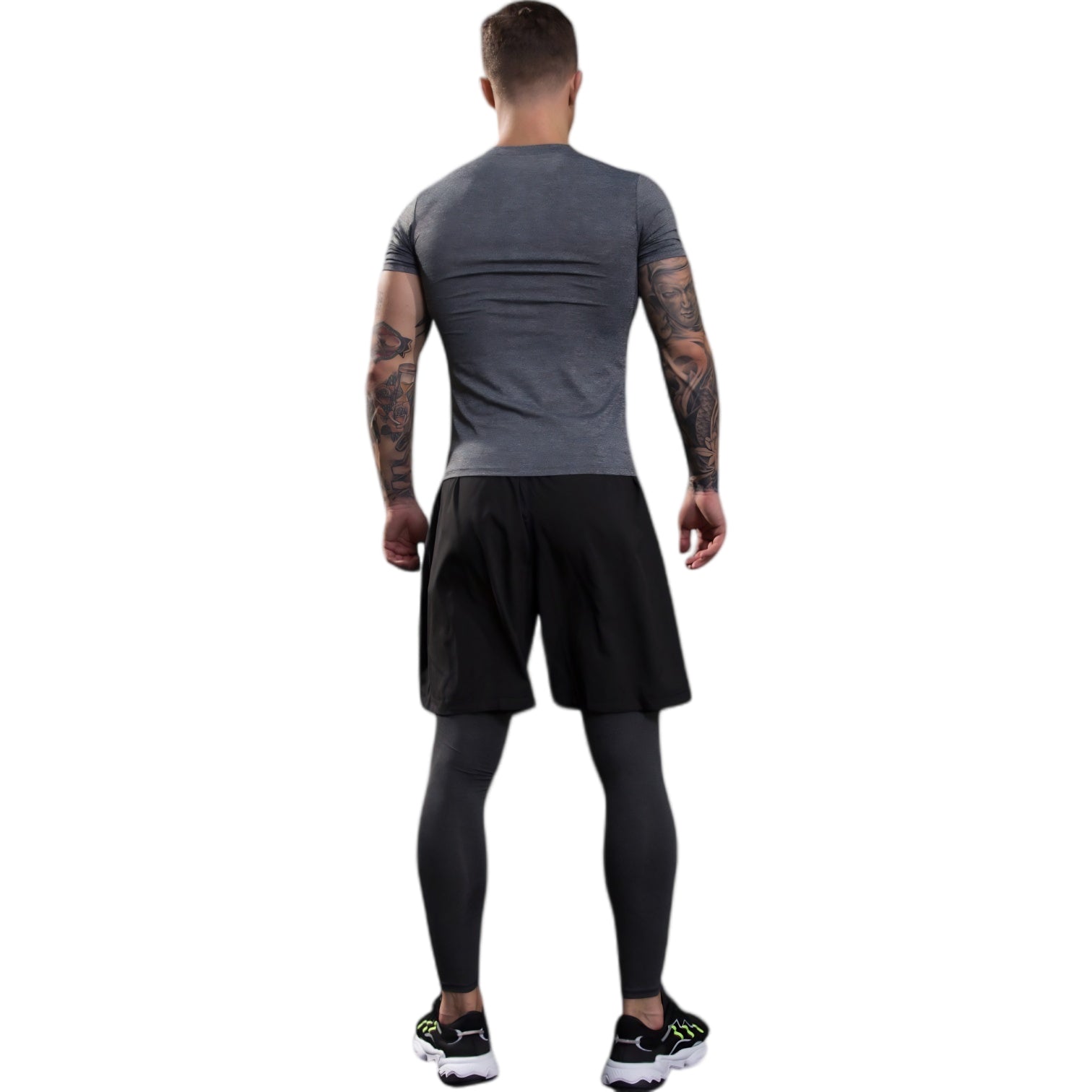 Anna-Kaci Active Men's V-Neck Short Sleeve Athletic Shirt with Stretch Fabric and Fitted Silhouette