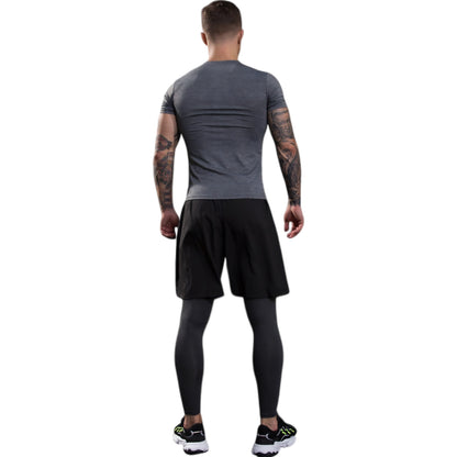 Anna-Kaci Active Men's V-Neck Short Sleeve Athletic Shirt with Stretch Fabric and Fitted Silhouette