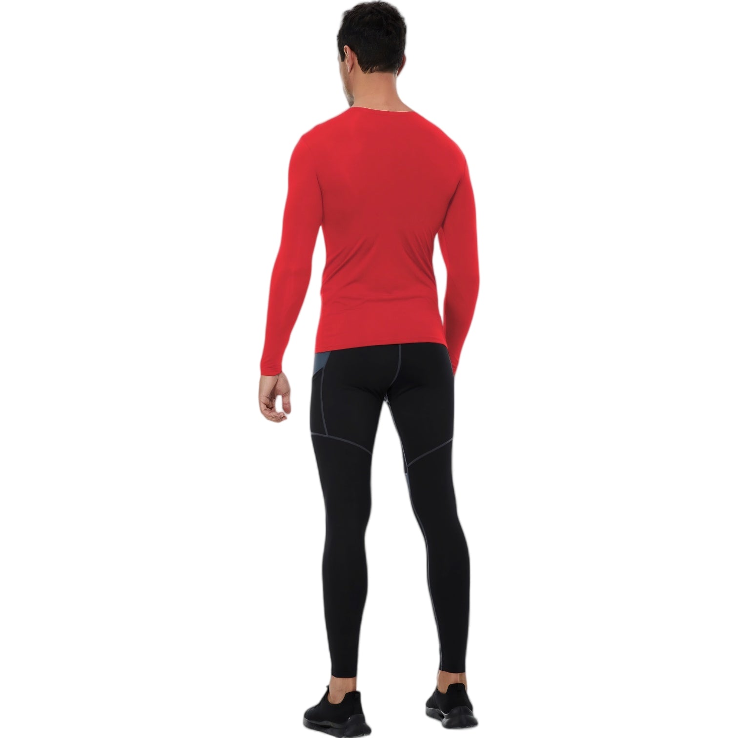 Anna-Kaci Active Men's Long Sleeve Compression Shirt with Crew Neck and Stretch Performance Fit