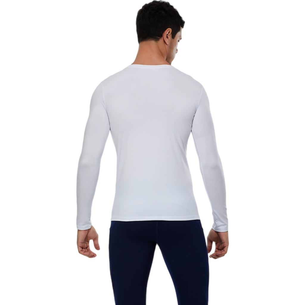 Anna-Kaci Active Men's Long Sleeve Compression Shirt with Crew Neck and Stretch Performance Fit