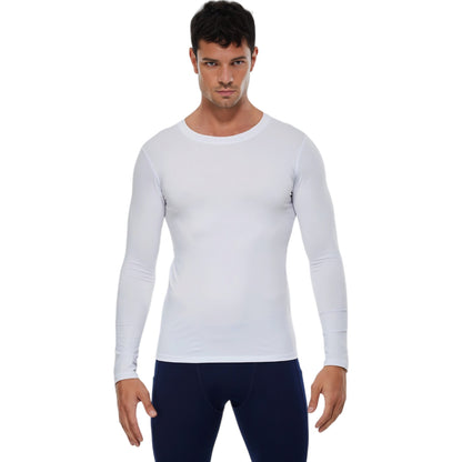 Anna-Kaci Active Men's Long Sleeve Compression Shirt with Crew Neck and Stretch Performance Fit