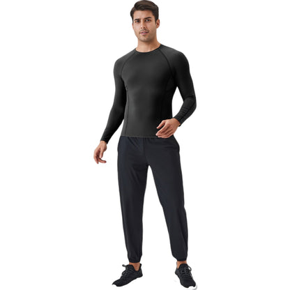 Anna-Kaci Active Men's Long Sleeve Compression Shirt with Stretch Fit and Athletic Seam Detailing