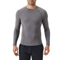 Anna-Kaci Active Men's Long Sleeve Compression Shirt with Stretch Fit and Athletic Seam Detailing
