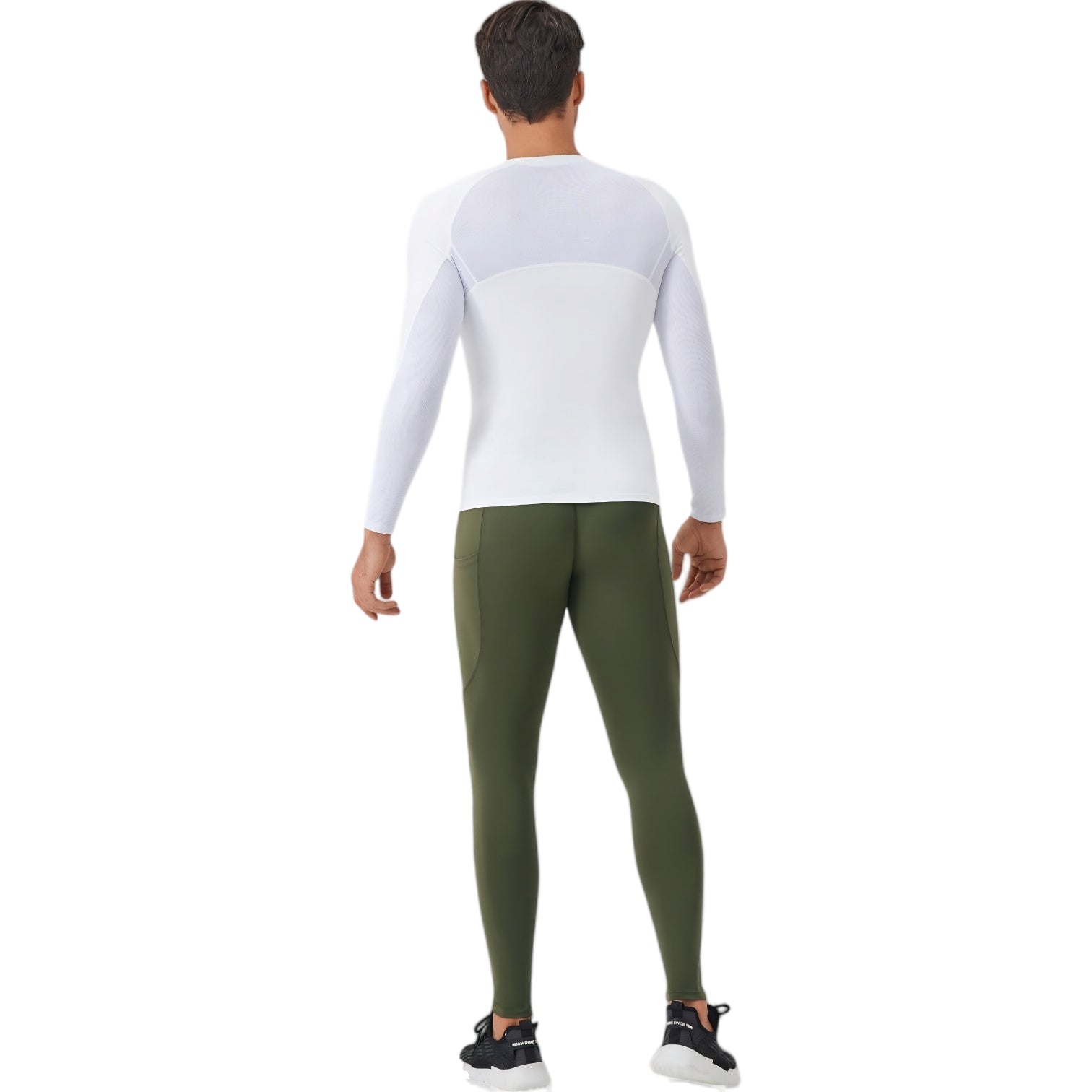 Anna-Kaci Active Men's Long Sleeve Compression Shirt with Stretch Fit and Athletic Seam Detailing