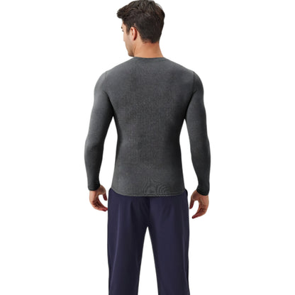 Anna-Kaci Active Men's Long Sleeve Performance Shirt with Seamless Stretch Fabric and Crew Neck Design