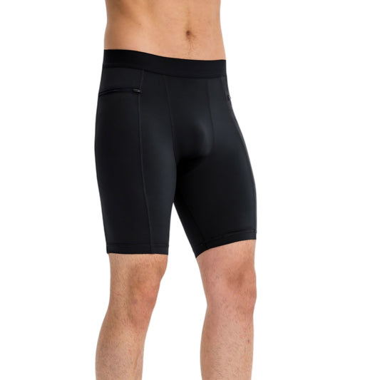 Anna-Kaci Active Men's Compression Biker Shorts with Side Pockets and Moisture-Wicking Stretch Fabric