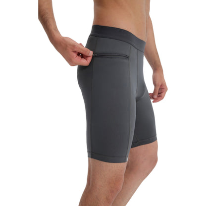 Anna-Kaci Active Men's Compression Biker Shorts with Side Pockets and Moisture-Wicking Stretch Fabric