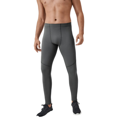 Anna-Kaci Active Men's Full-Length Compression Leggings with Side Pockets and Stretch Moisture-Wicking Fabric
