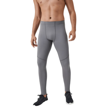 Anna-Kaci Active Men's Full-Length Compression Leggings with Side Pockets and Stretch Moisture-Wicking Fabric