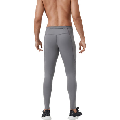 Anna-Kaci Active Men's Full-Length Compression Leggings with Side Pockets and Stretch Moisture-Wicking Fabric