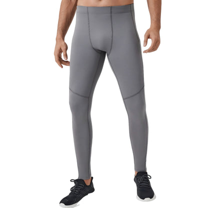 Anna-Kaci Active Men's Full-Length Compression Leggings with Side Pockets and Stretch Moisture-Wicking Fabric